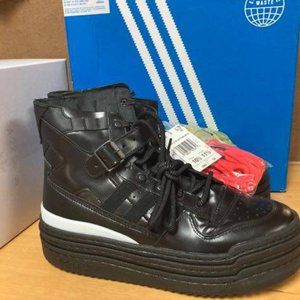 Rare adidas Forum Triple Platform HI Black Shoes M 10.